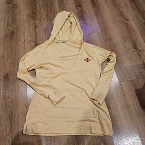 Gold Cutter & Buck Hoodie with Iowa State Cyclones Logo (M)